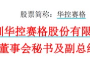 兰州华控赛格董事长、董秘、副总经理三高管同日辞职